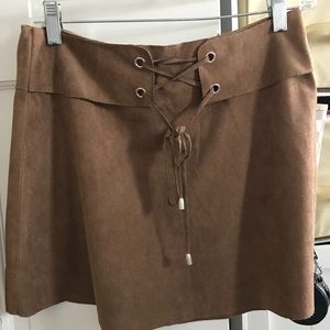 Brown Suede Skirt NWOT